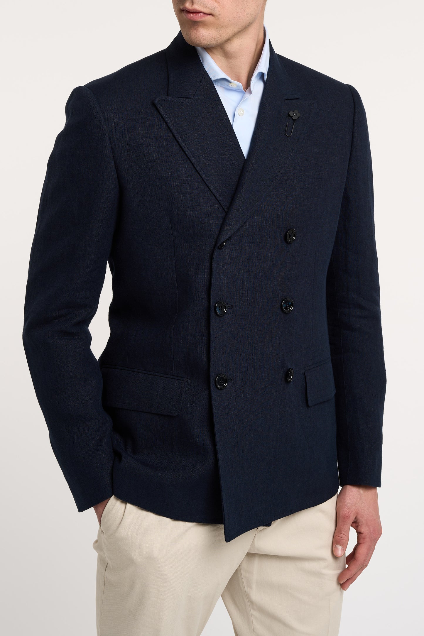  Lardini Multicolored Jacket 100% Li Blu Uomo - 6