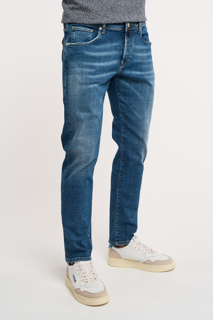  Incotex Denim Jeans 98% Co 2% Ea Multicolor Blu Uomo - 3