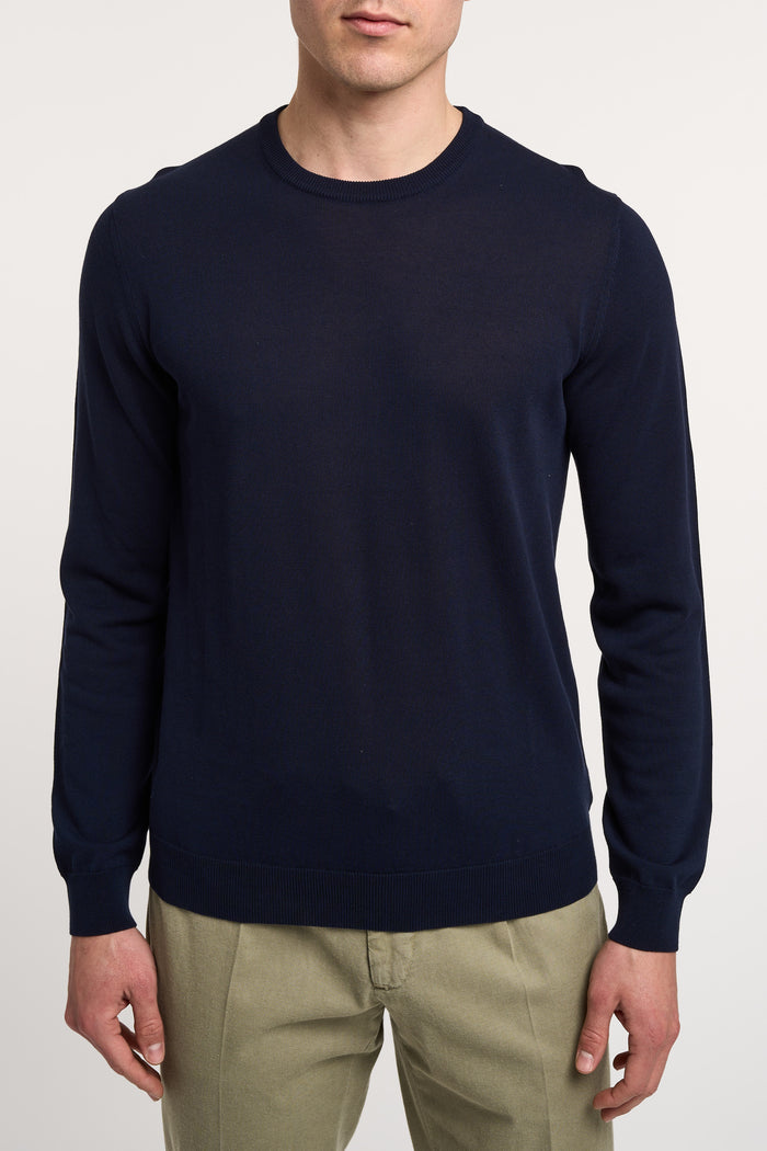  Zanone Sweater 100% Co Blue Blu Uomo - 1