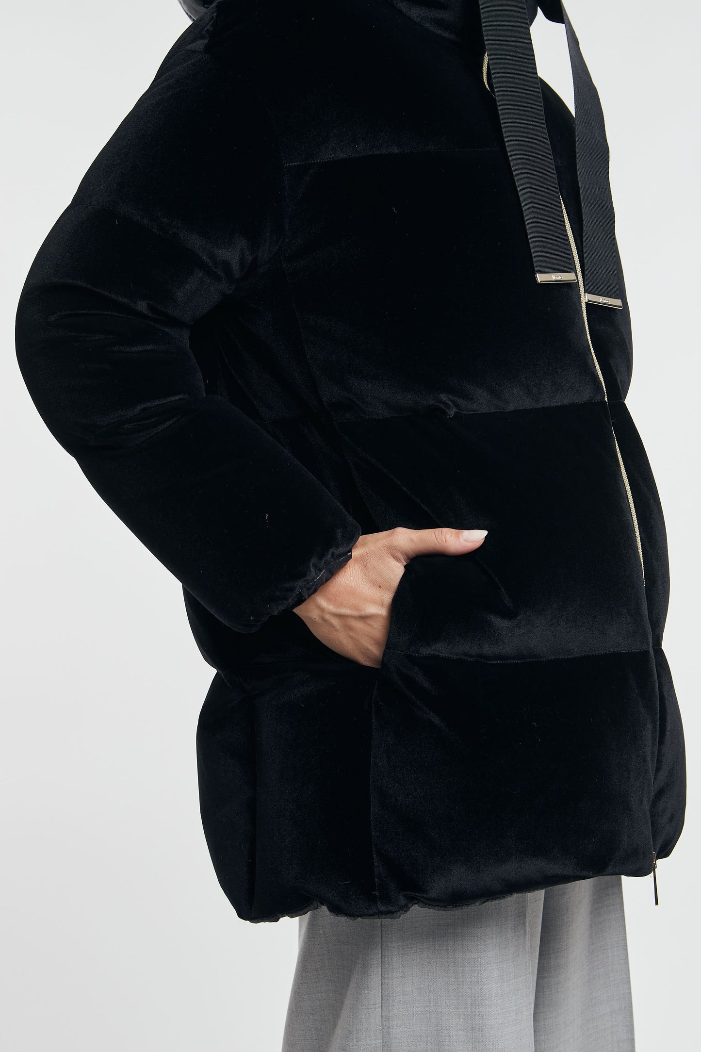  Herno Giaccone Colour Velvet Nero Nero Donna - 7