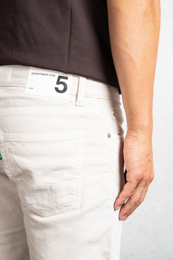  Department 5 Stringher Pantalone 5 Tasche Bianco Bianco Uomo - 4