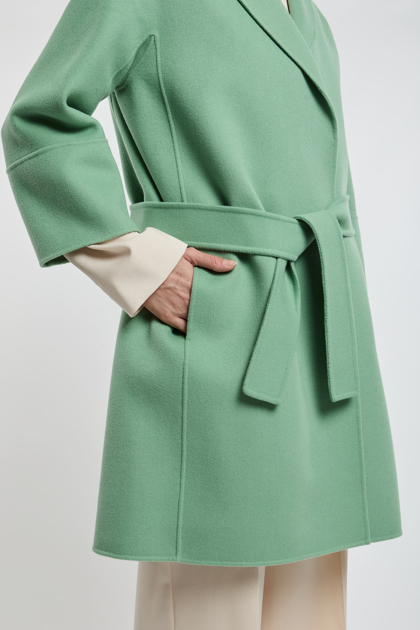  Max Mara S Coat 100% Wv Multicolor Verde Donna - 6