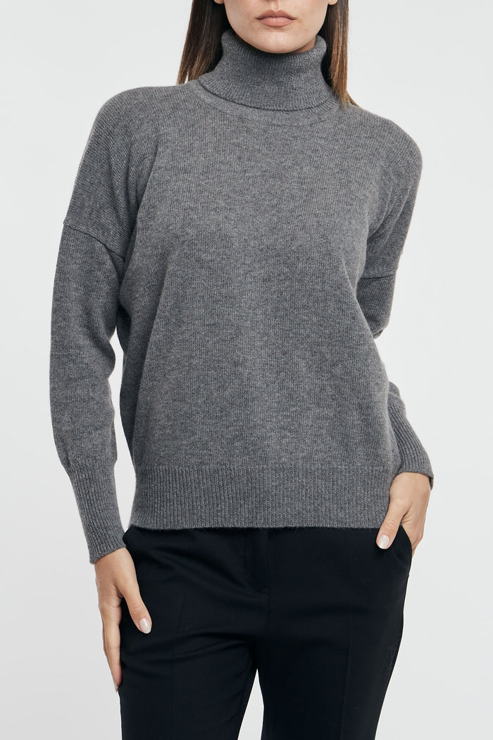 Zanone Maglia Dolcevita Over Size Grigio Donna