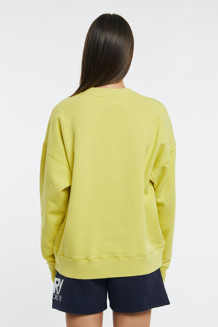  Autry Two-tone Green Sweatshirt Giallo Donna - 4