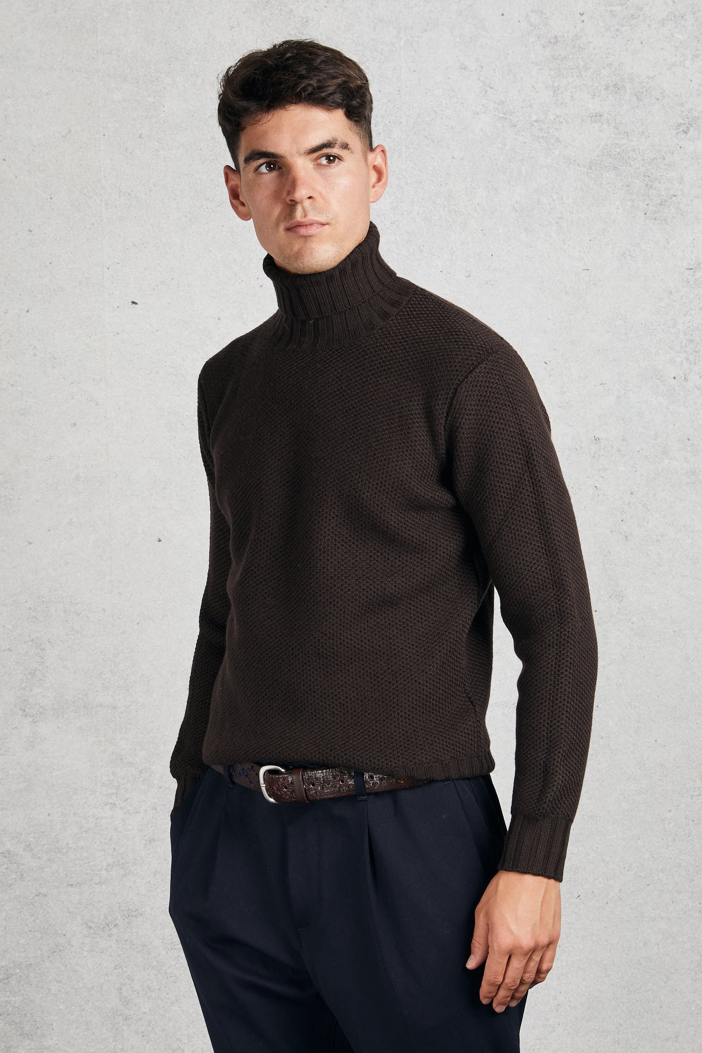  Filippo De Laurentiis Men's Brown Turtleneck Sweater Marrone Uomo - 3