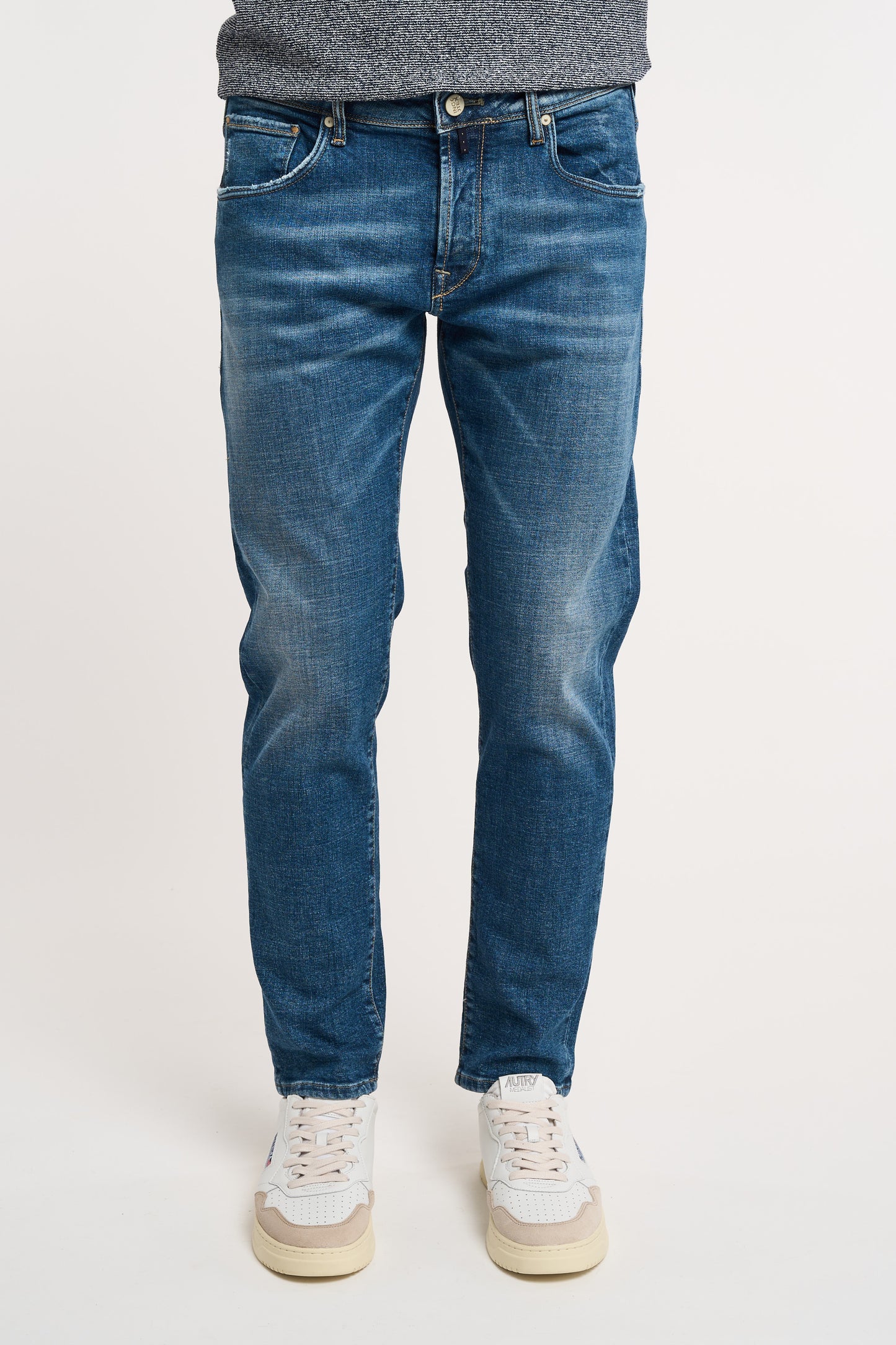  Incotex Denim Jeans 98% Co 2% Ea Multicolor Blu Uomo - 1