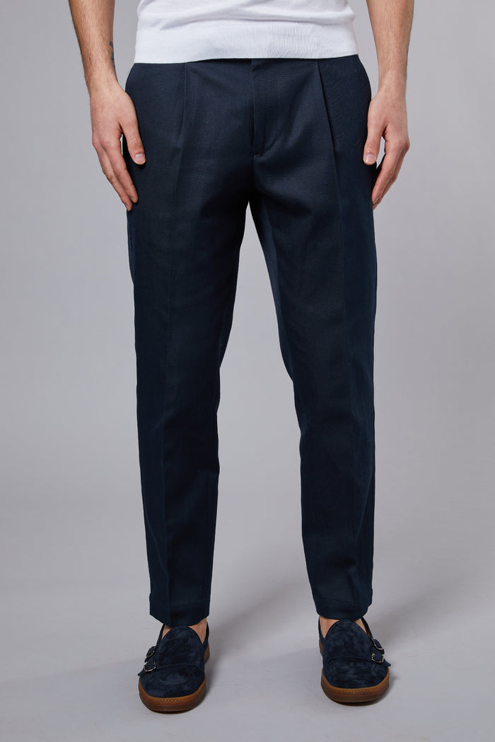 Santaniello 1 Pence Blue Trousers for Men