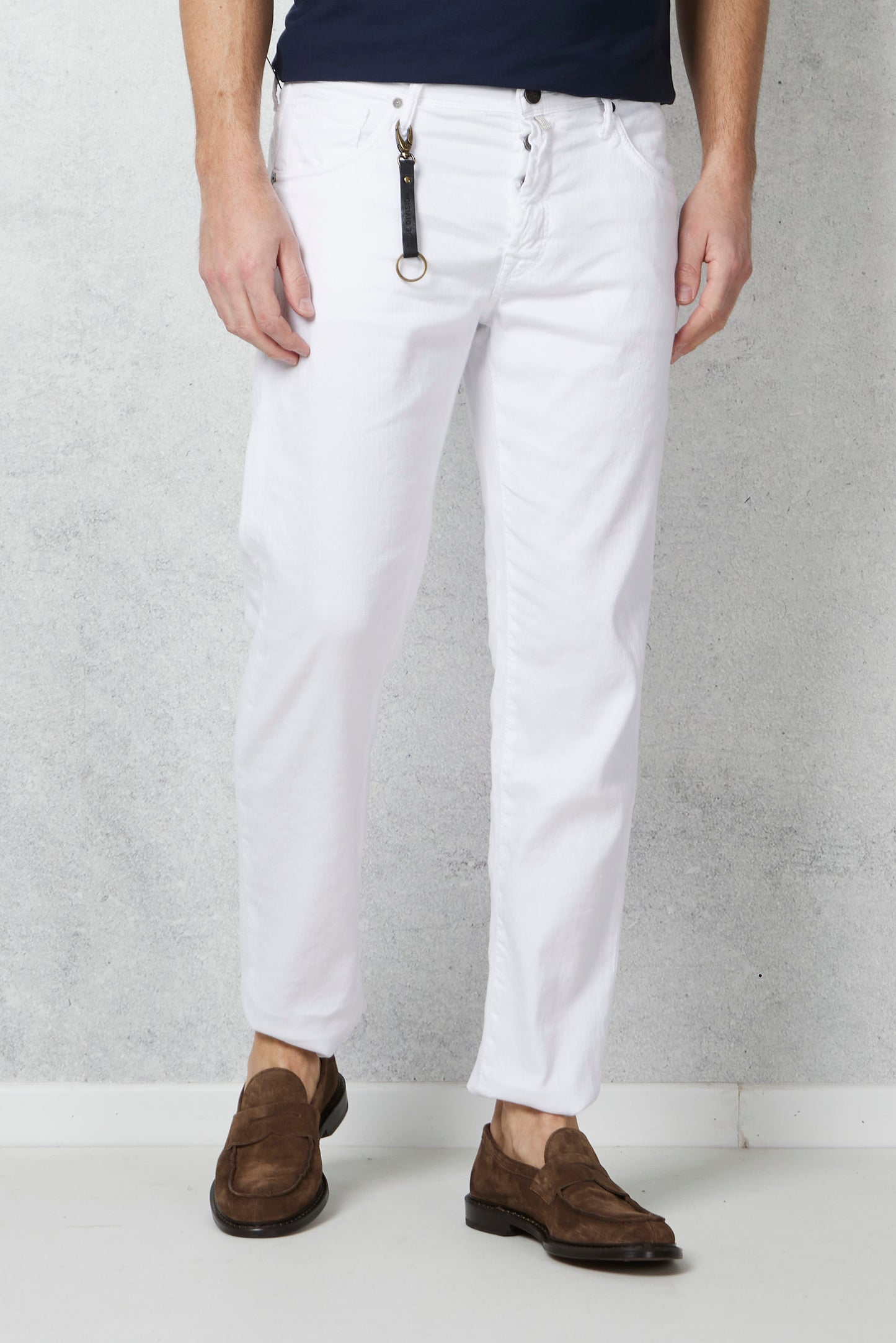 Incotex Denim Jeans Cotton And Linen White Men Bianco Uomo - 3