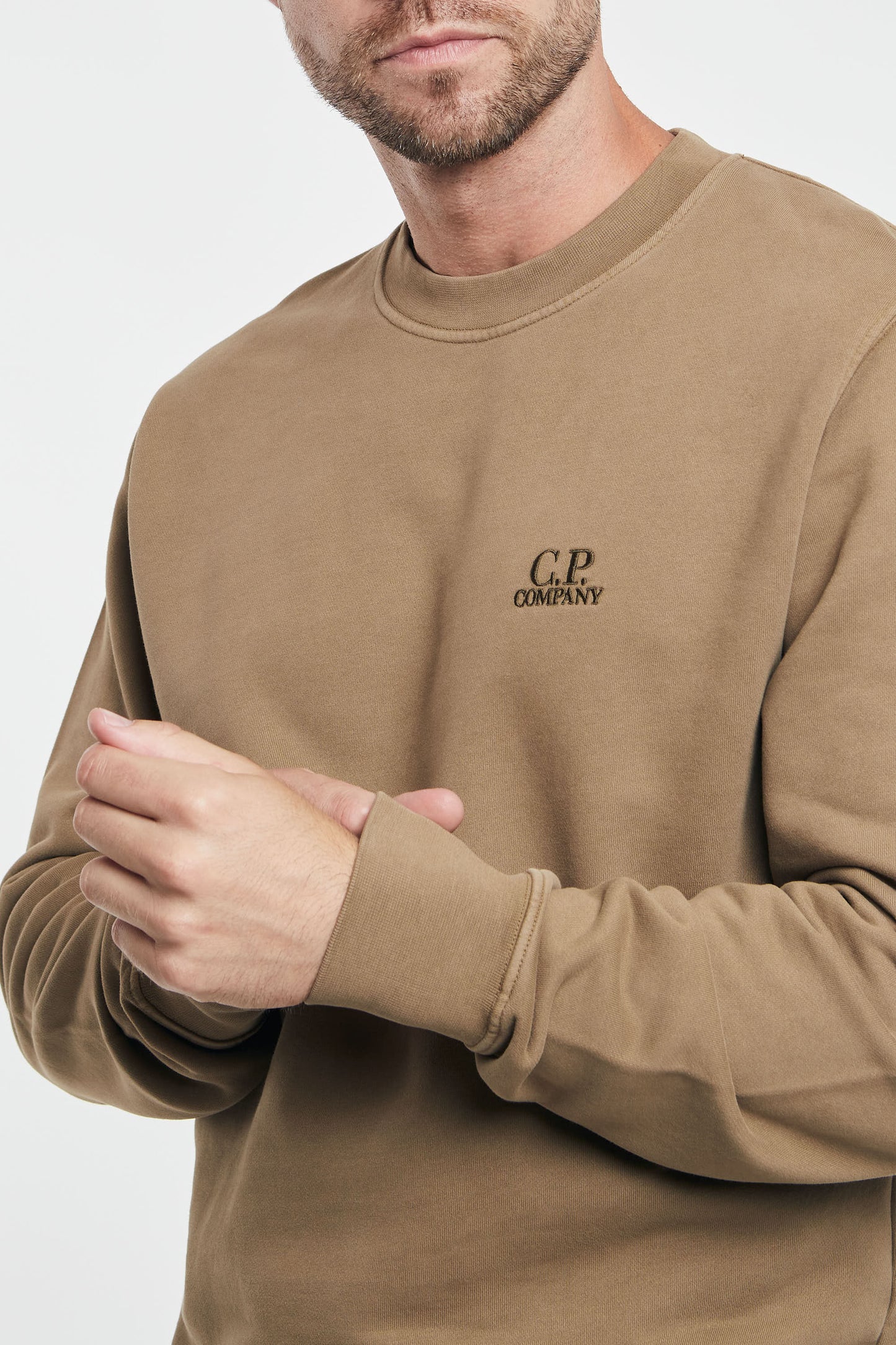  C.p. Company Cp Company Brushed Emerized Diagonal Fleece Logo Sweatshirt Multicolor Multicolor Uomo - 6