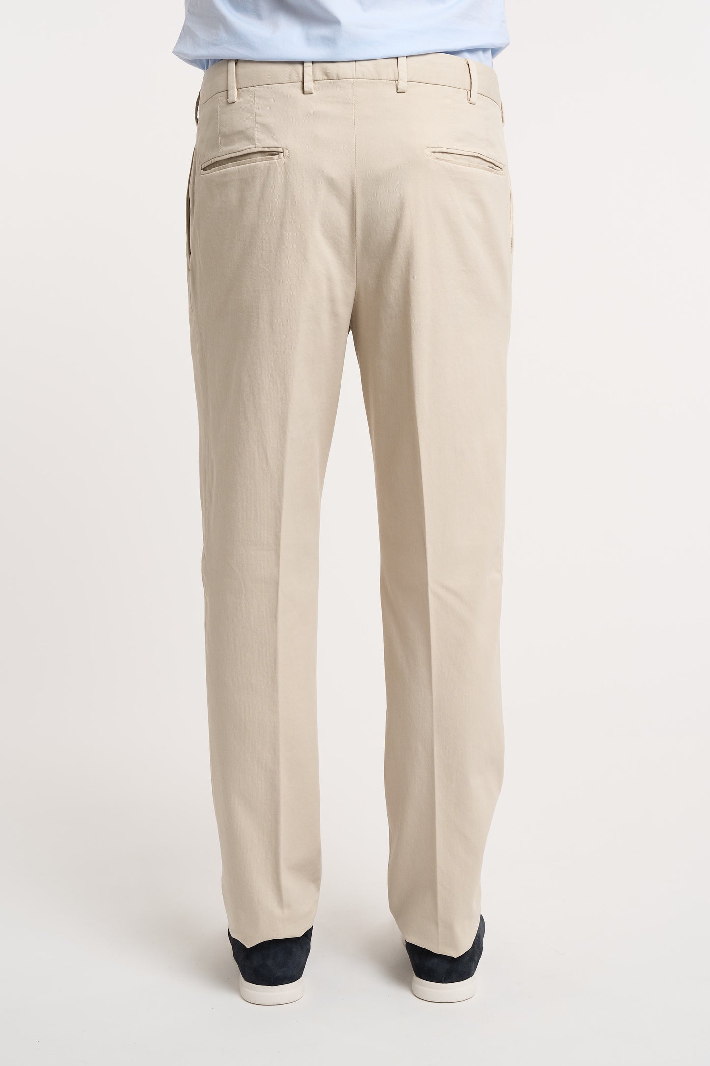  Devore Pantalone Pence In Cotone/seta/elastan Grigio Beige Uomo - 4