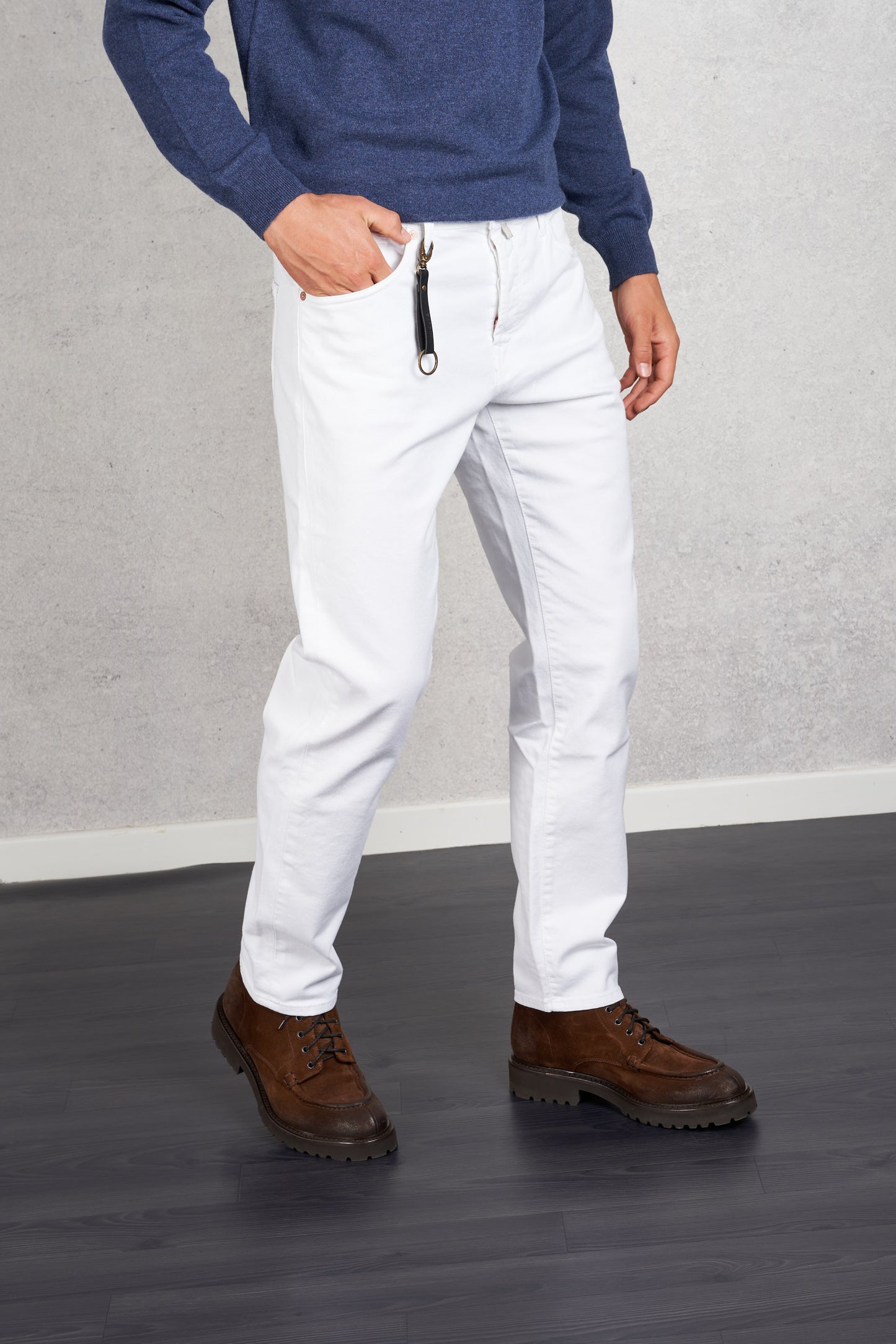  Incotex Denim Jeans Bianco Bianco Uomo - 2