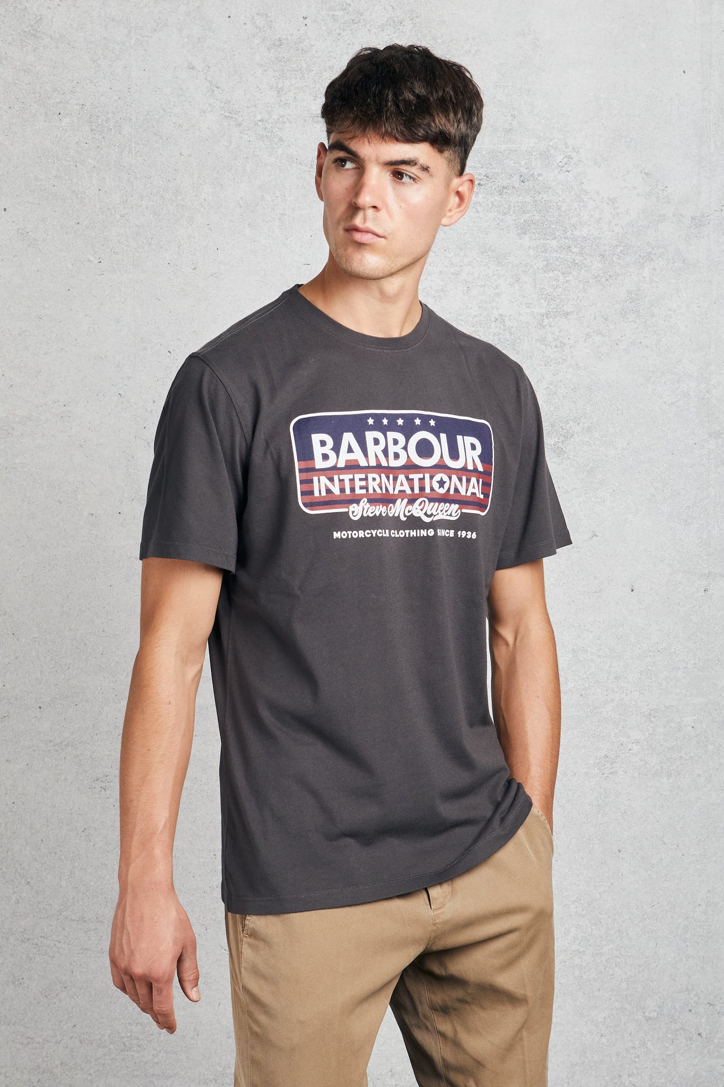  Barbour International T-shirt Grigio Grigio Uomo - 3