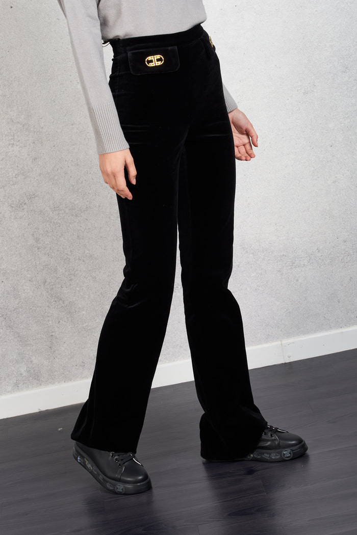 Elisabetta Franchi Women's Black Trousers-2