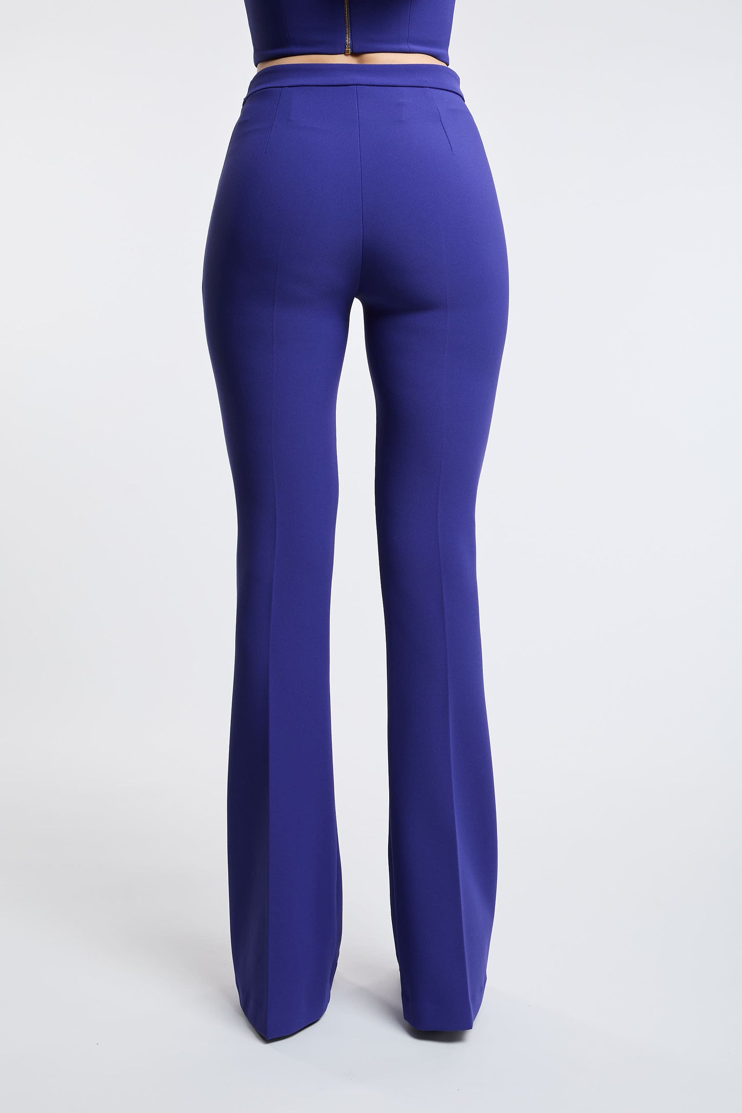  Elisabetta Franchi Blue Trousers 96% Pl 4% Ea Blu Donna - 5