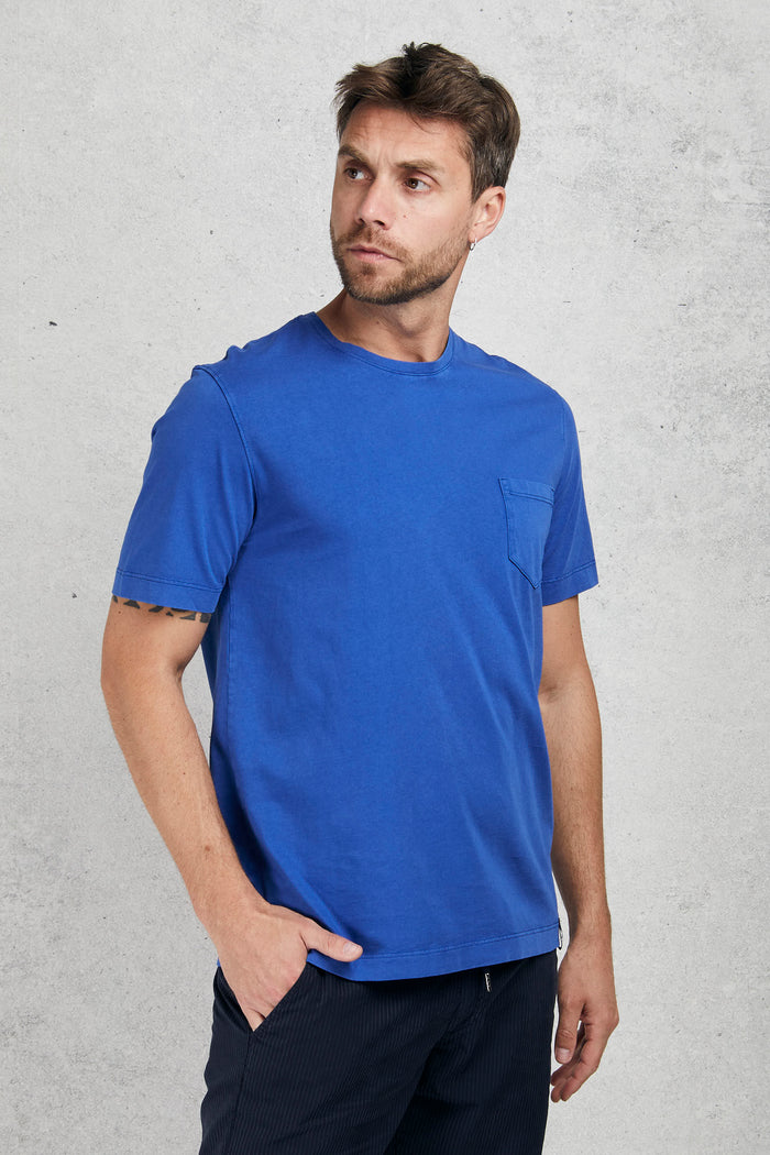  Drumohr T-shirt Con Taschino Blu Blu Uomo - 3