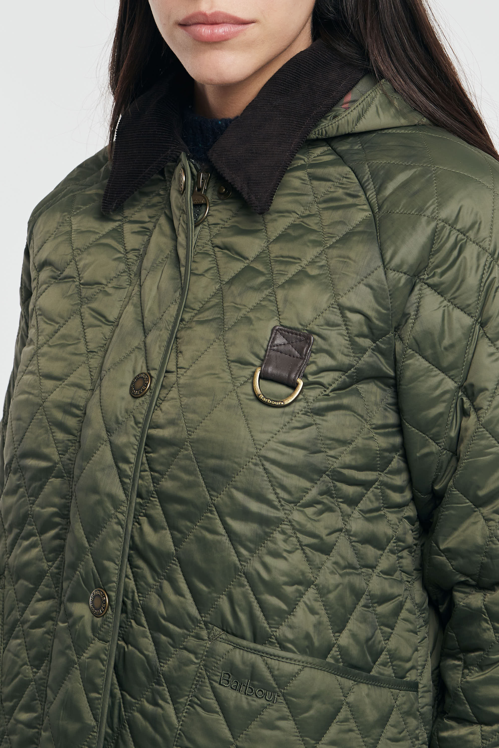 Green barbour jacket best sale ladies