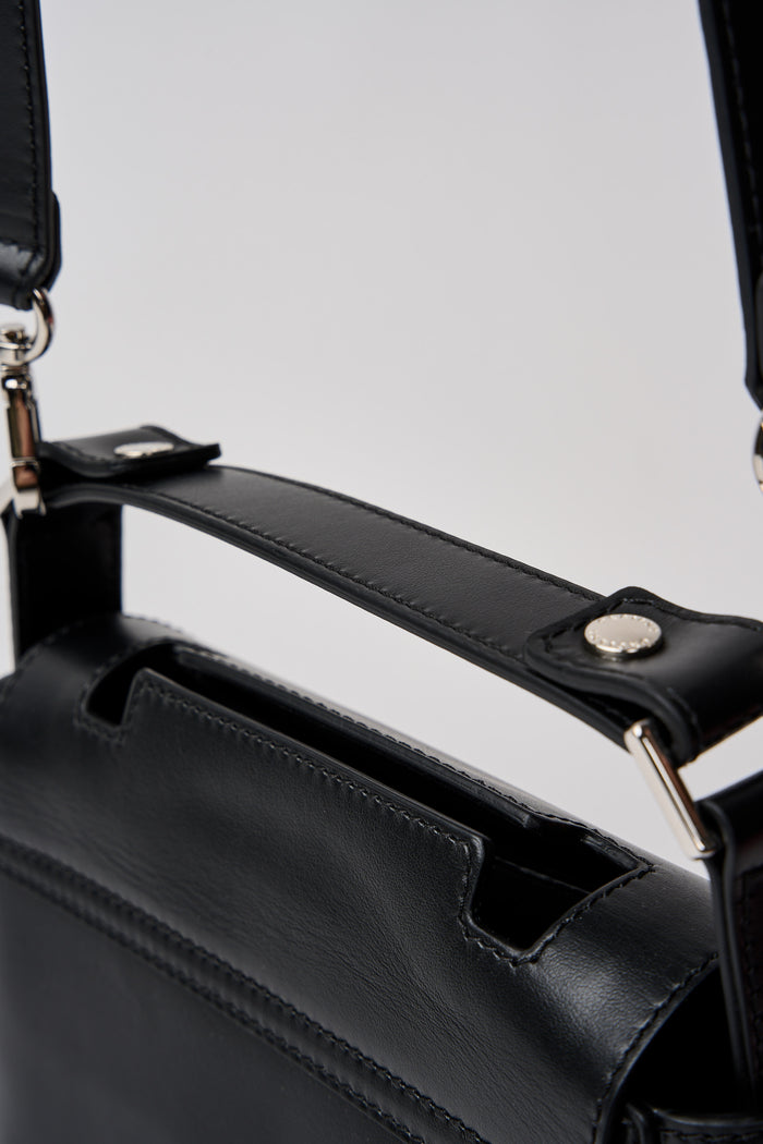  Orciani Sveva Mini Leather Bag Black Nero Donna - 4