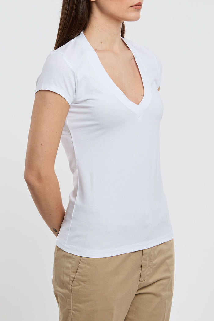  Dondup T-shirt 91% Co 9% Ea White Bianco Donna - 3