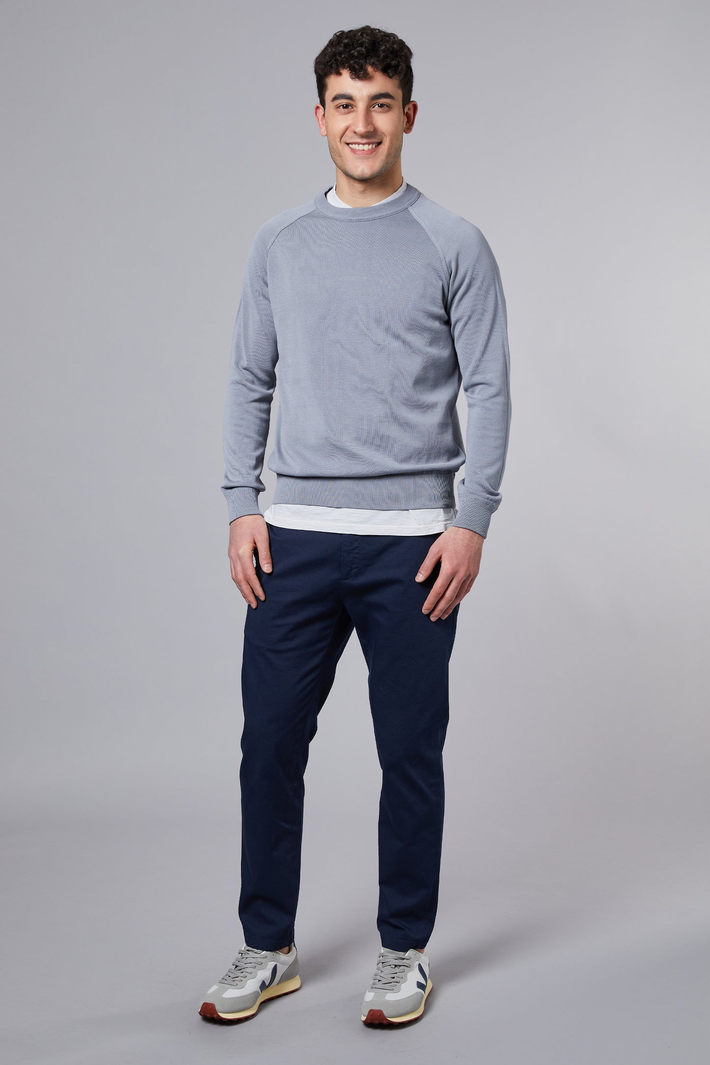  Filippo De Laurentiis Crewneck Sweater Ml Raglan Gray Men Grigio Uomo - 3