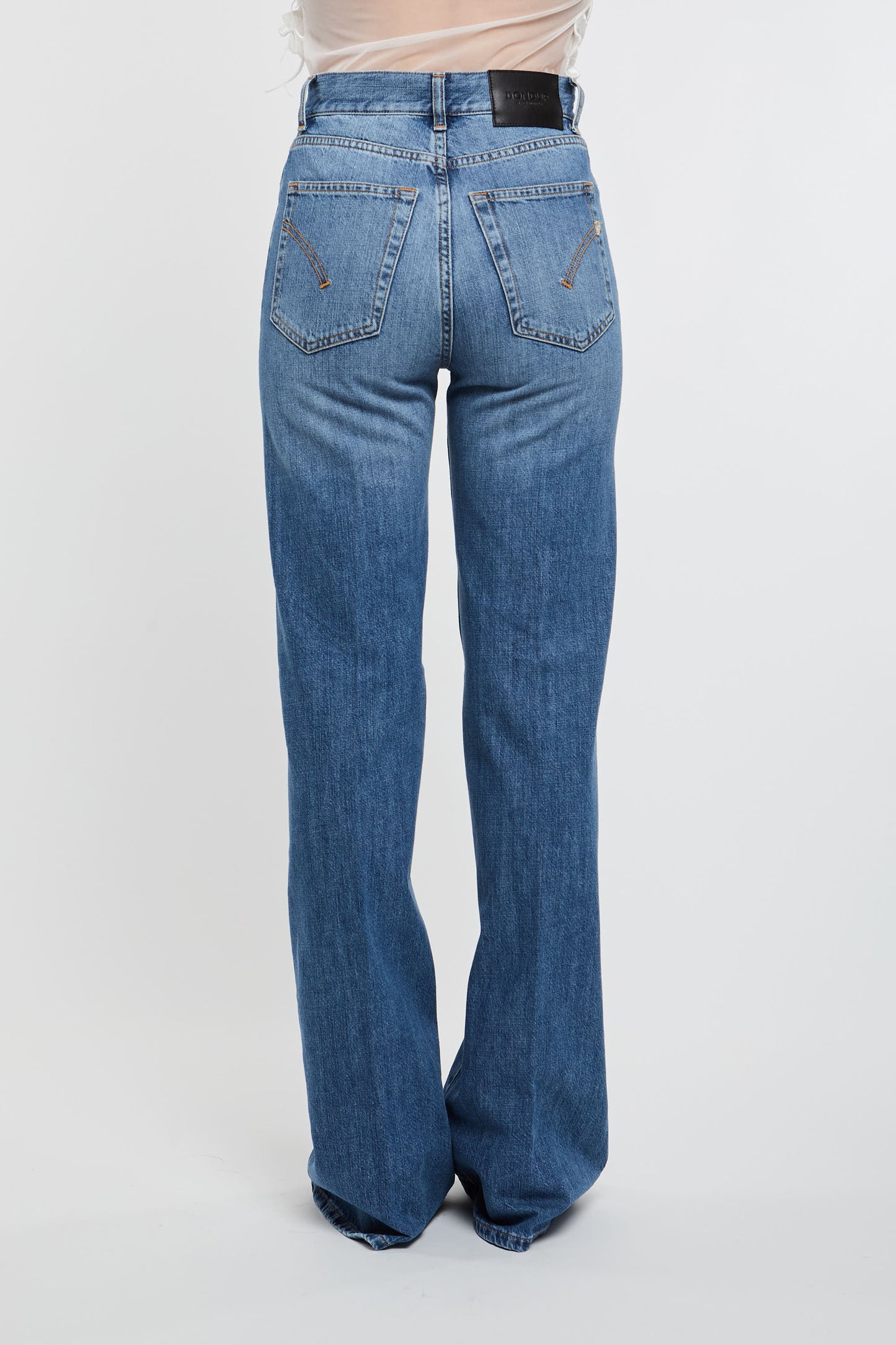  Dondup Jeans Amber 100% Cotton Blue Blu Donna - 5