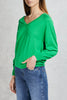  Purotatto V Neck Sweater Verde Verde Donna - 2