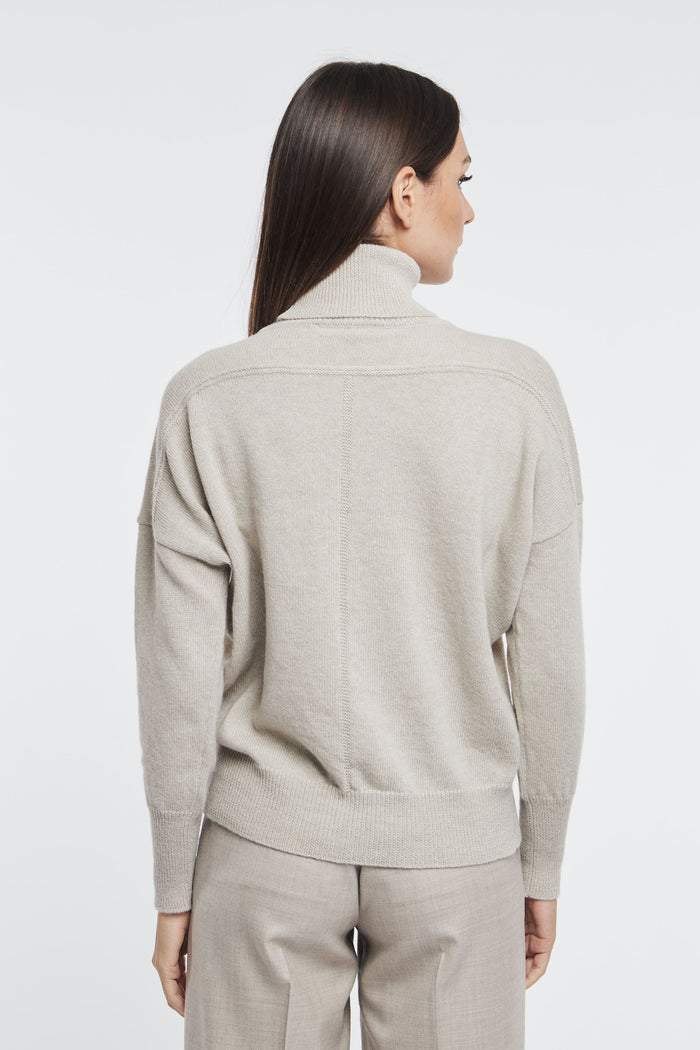  Zanone Maglia Dolcevita Over Size Naturale Naturale Donna - 4