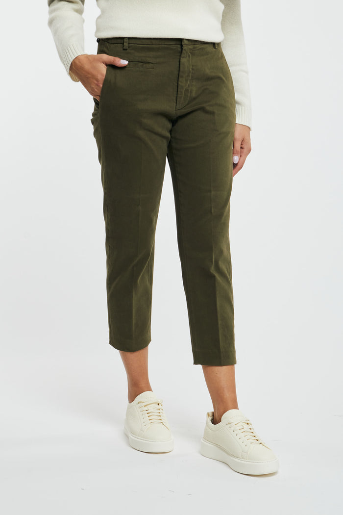  Dondup Gabardine Trousers Arile Green Verde Donna - 3