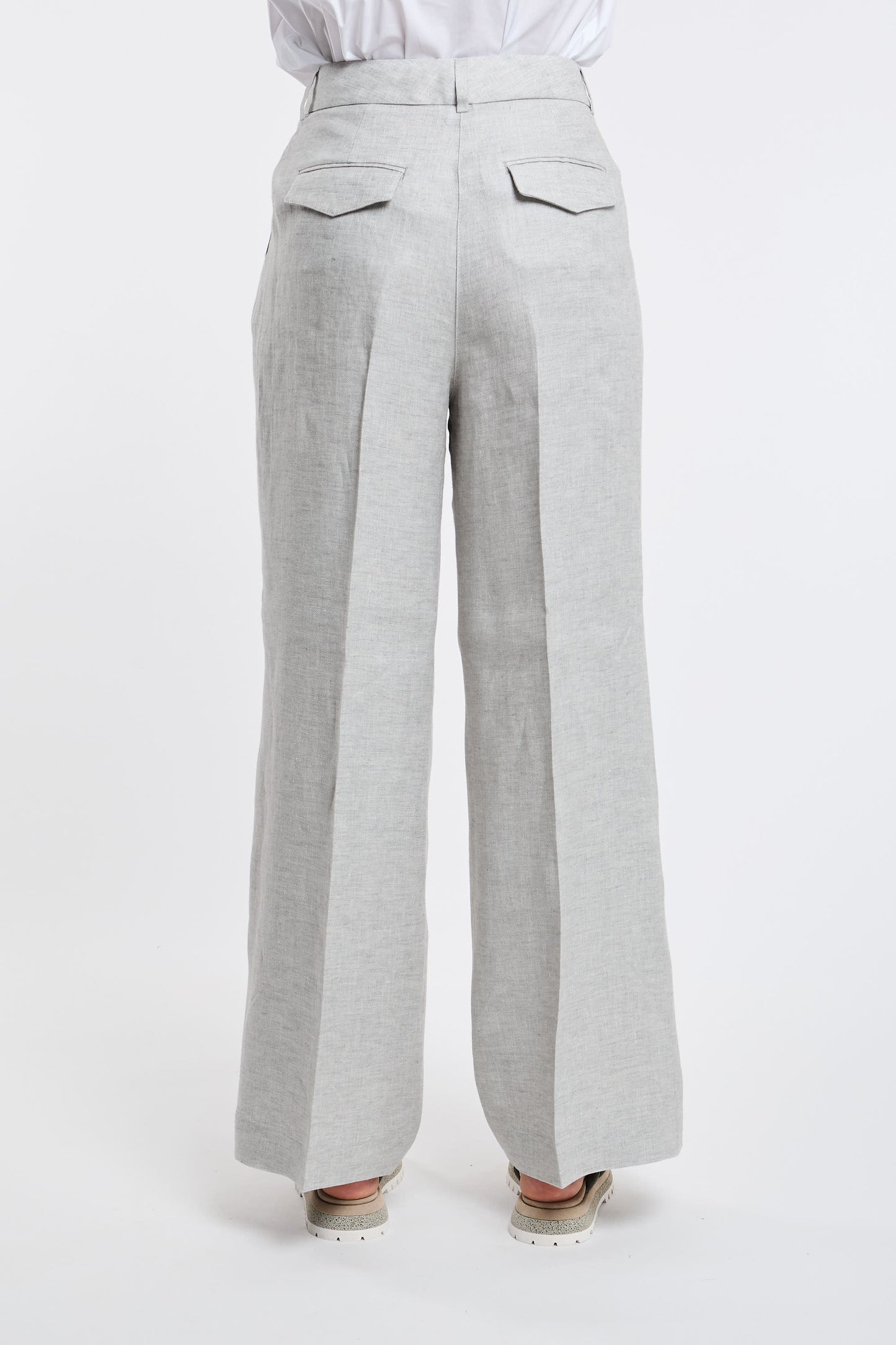  Peserico Gray Trousers For Women Grigio Donna - 4