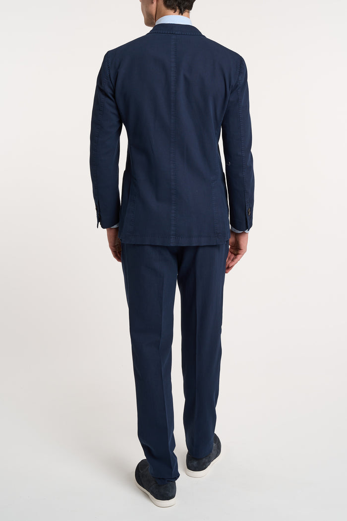  Santaniello Blue Cotton And Linen Suit Blu Uomo - 4