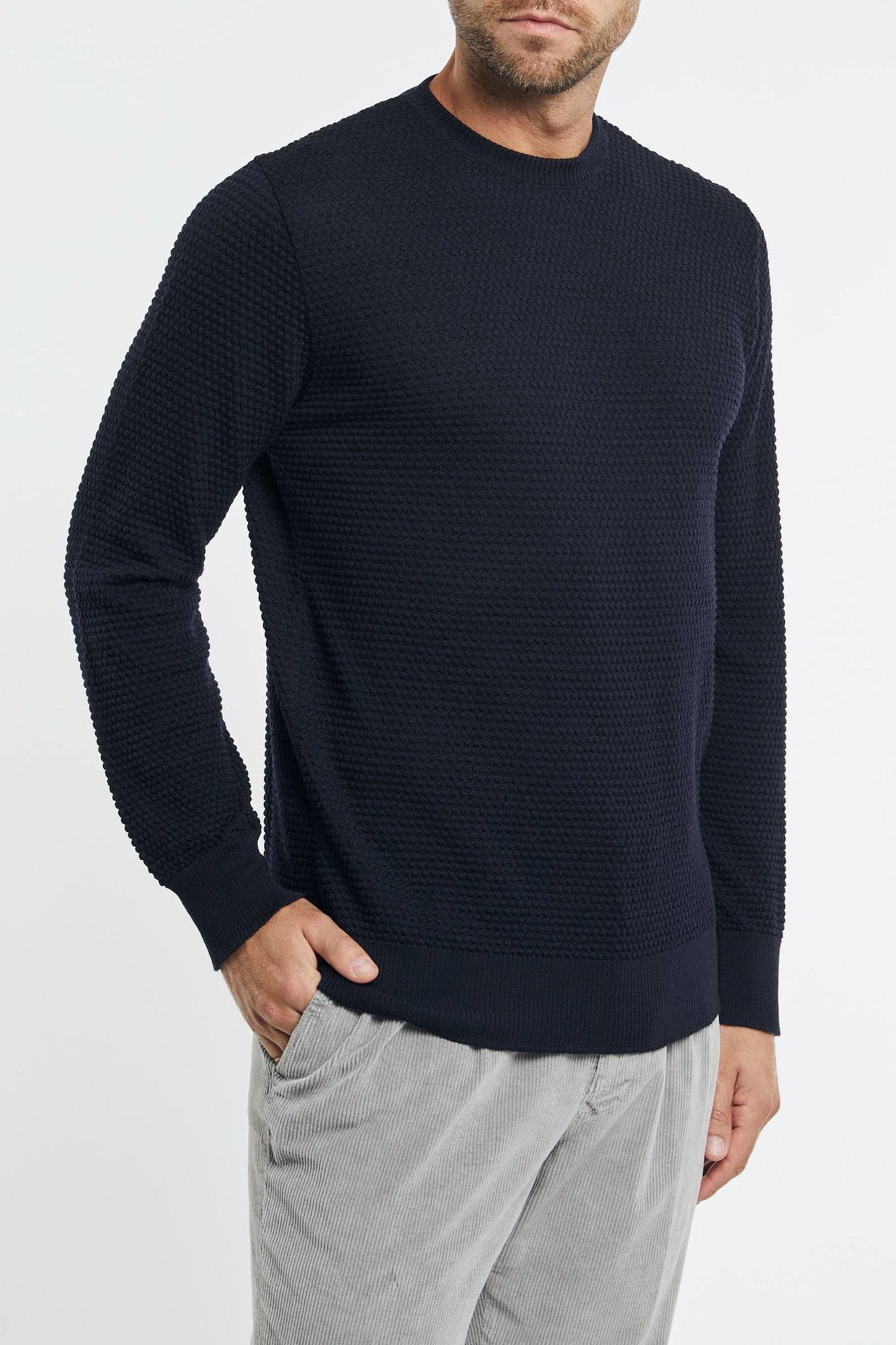  Grp Firenze Maglia Girocollo Blu Blu Uomo - 3