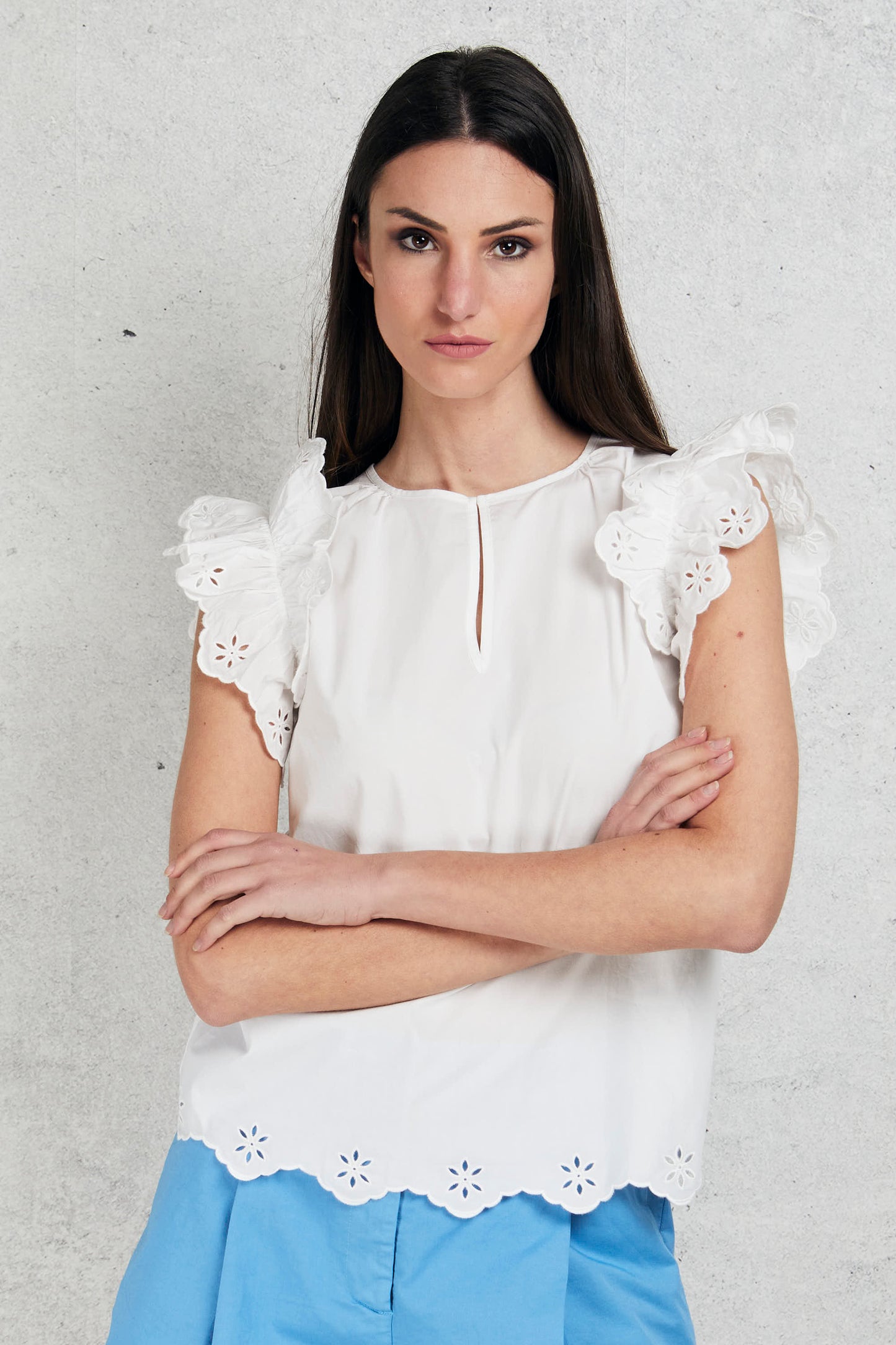  Maxmara T-shirt Girocollo Bianco Bianco Donna - 2
