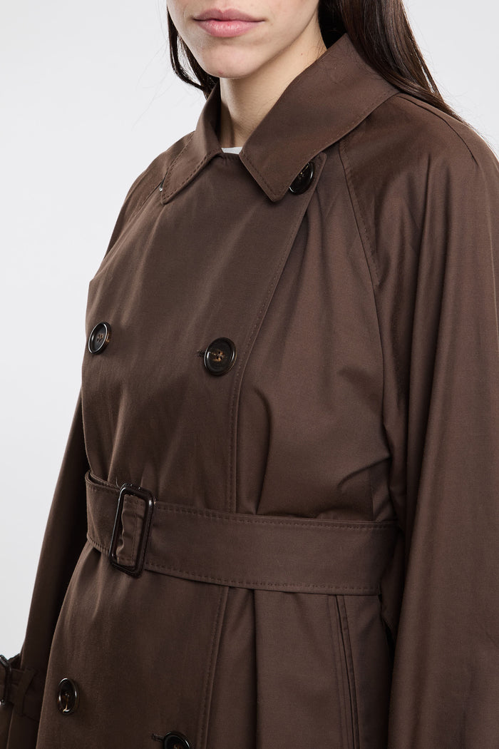  Max Mara The Cube Trench 66% Co 34% Pl Brown Marrone Donna - 7