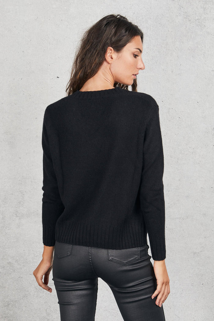  Purotatto V Neck Sweater Black Women Nero Donna - 3