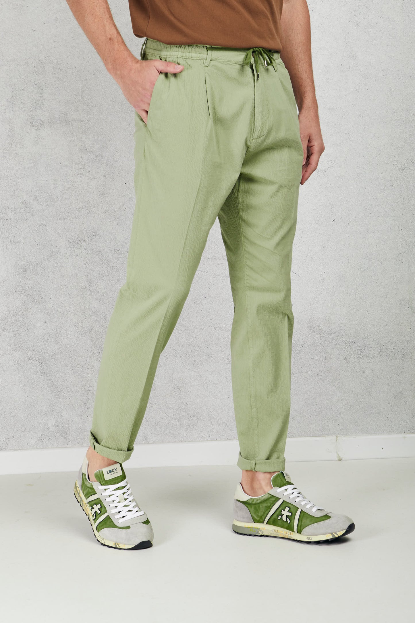 Cruna Pantalone Verde Verde Uomo - 3