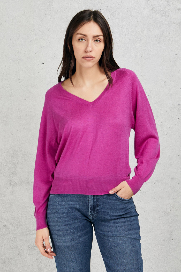 Purotatto V Neck Sweater Pink Women