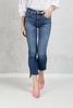 Mother Jeans Insider Crop Stretch Blu Donna