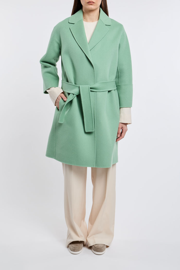  Max Mara S Coat 100% Wv Multicolor Verde Donna - 1