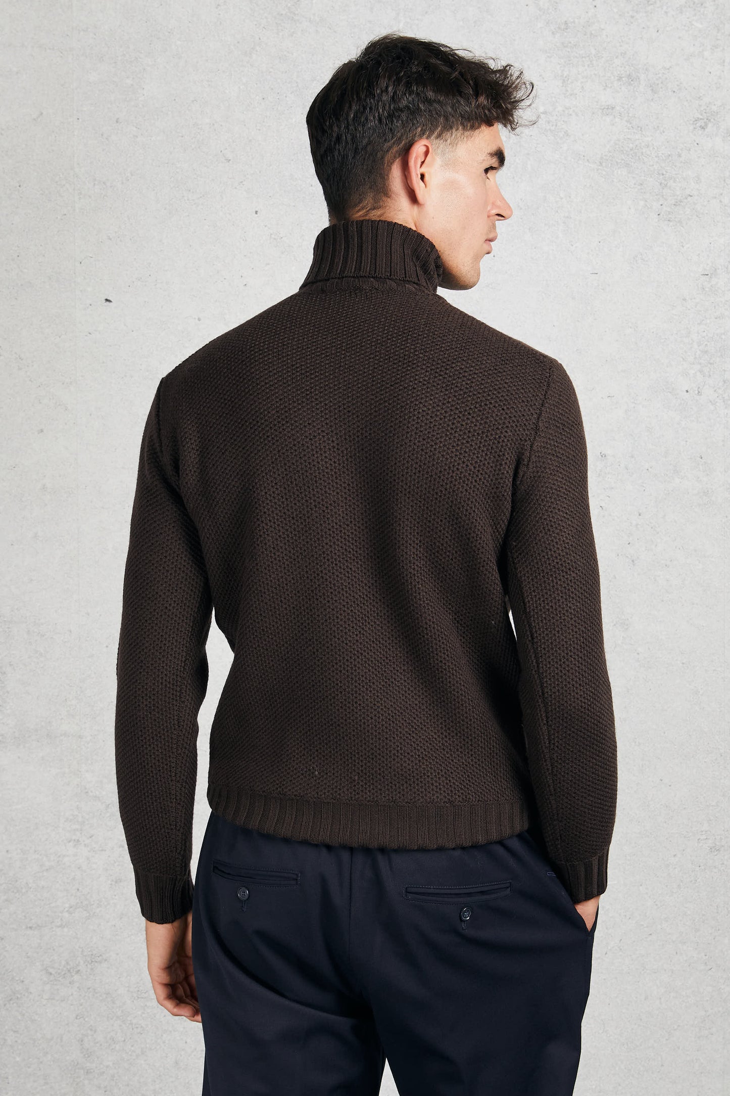  Filippo De Laurentiis Men's Brown Turtleneck Sweater Marrone Uomo - 4