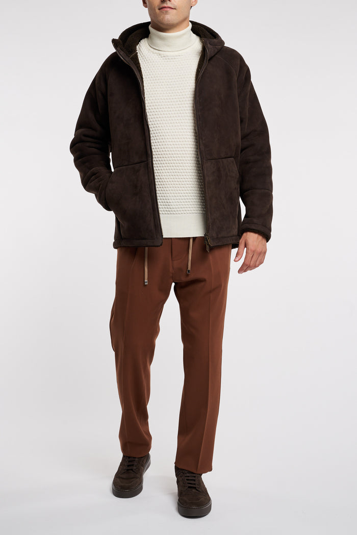  Salvatore Santoro Brown Leather Jacket 100% Lh Marrone Uomo - 1