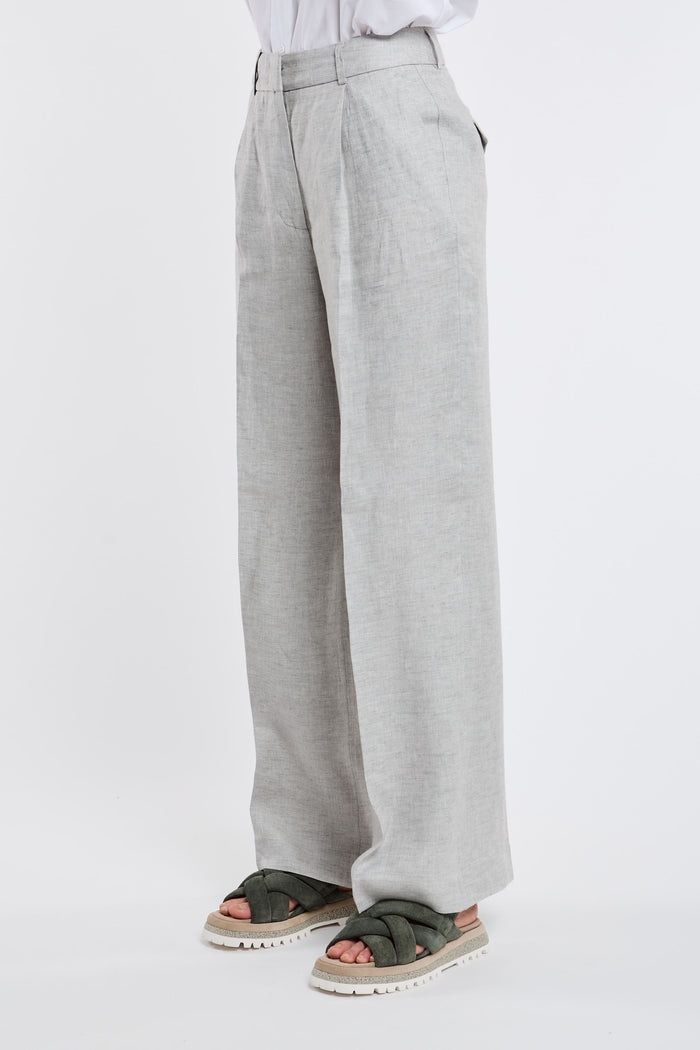  Peserico Gray Trousers For Women Grigio Donna - 2