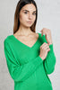  Purotatto V Neck Sweater Verde Verde Donna - 7