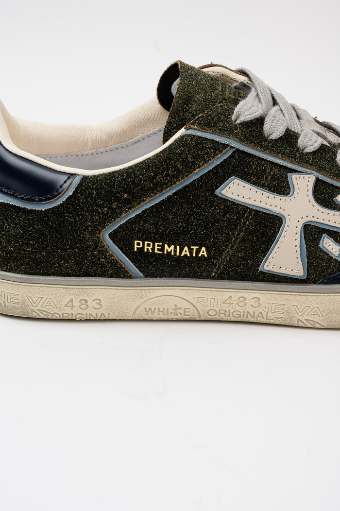  Premiata Sneakers Verde Pelle/tessuto Verde Uomo - 4