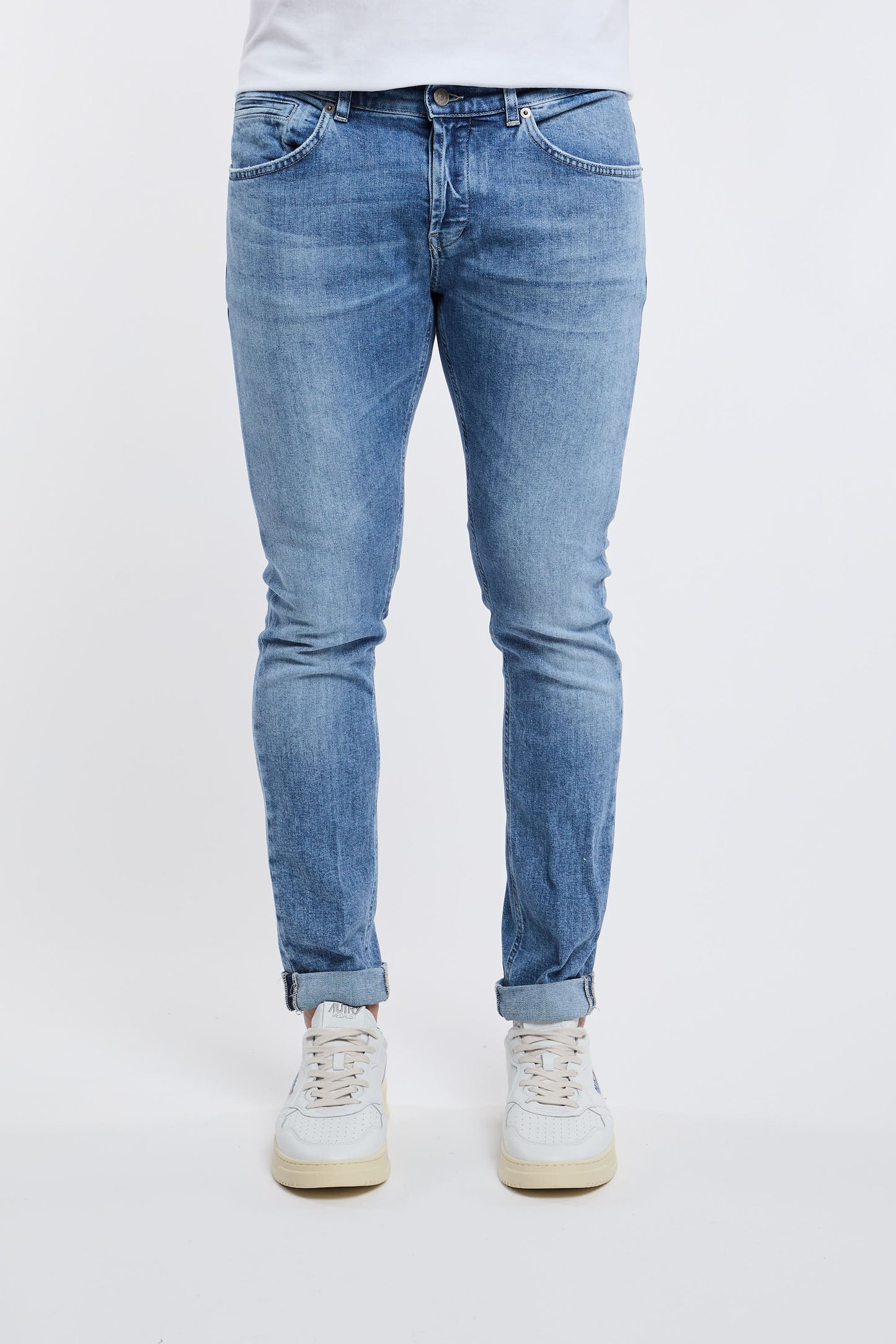  Dondup Jeans George 98%co 2%ea Blu Azzurro Uomo - 1