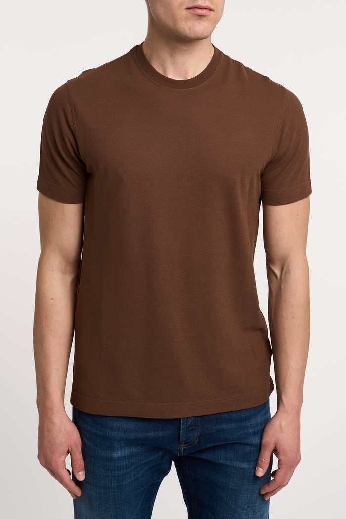 Zanone T-Shirt 100% CO Brown