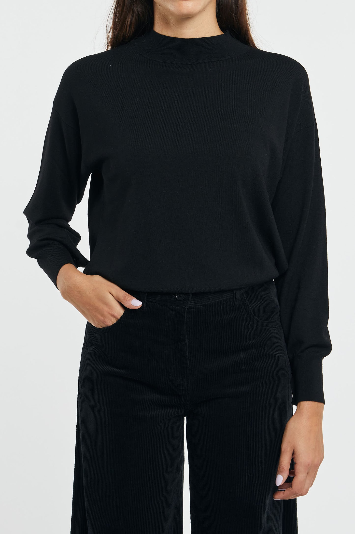  Zanone Maglia Lupo Nero Nero Donna - 1