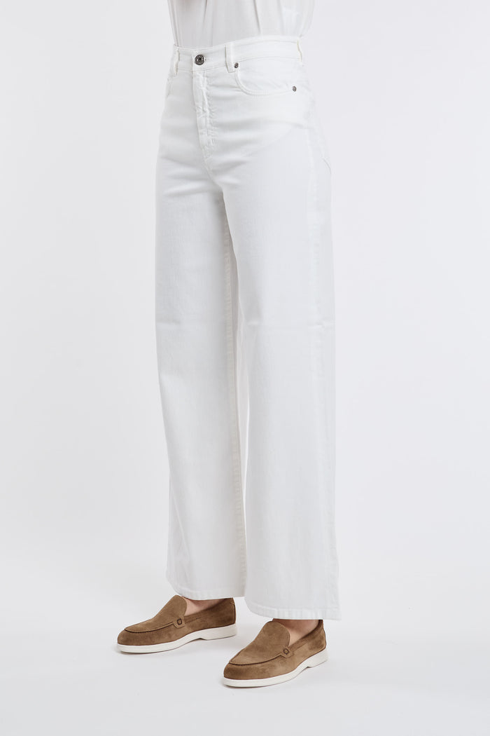 Max Mara Weekend Jeans 98% Co 2% Ea Bianco Bianco Donna - 2