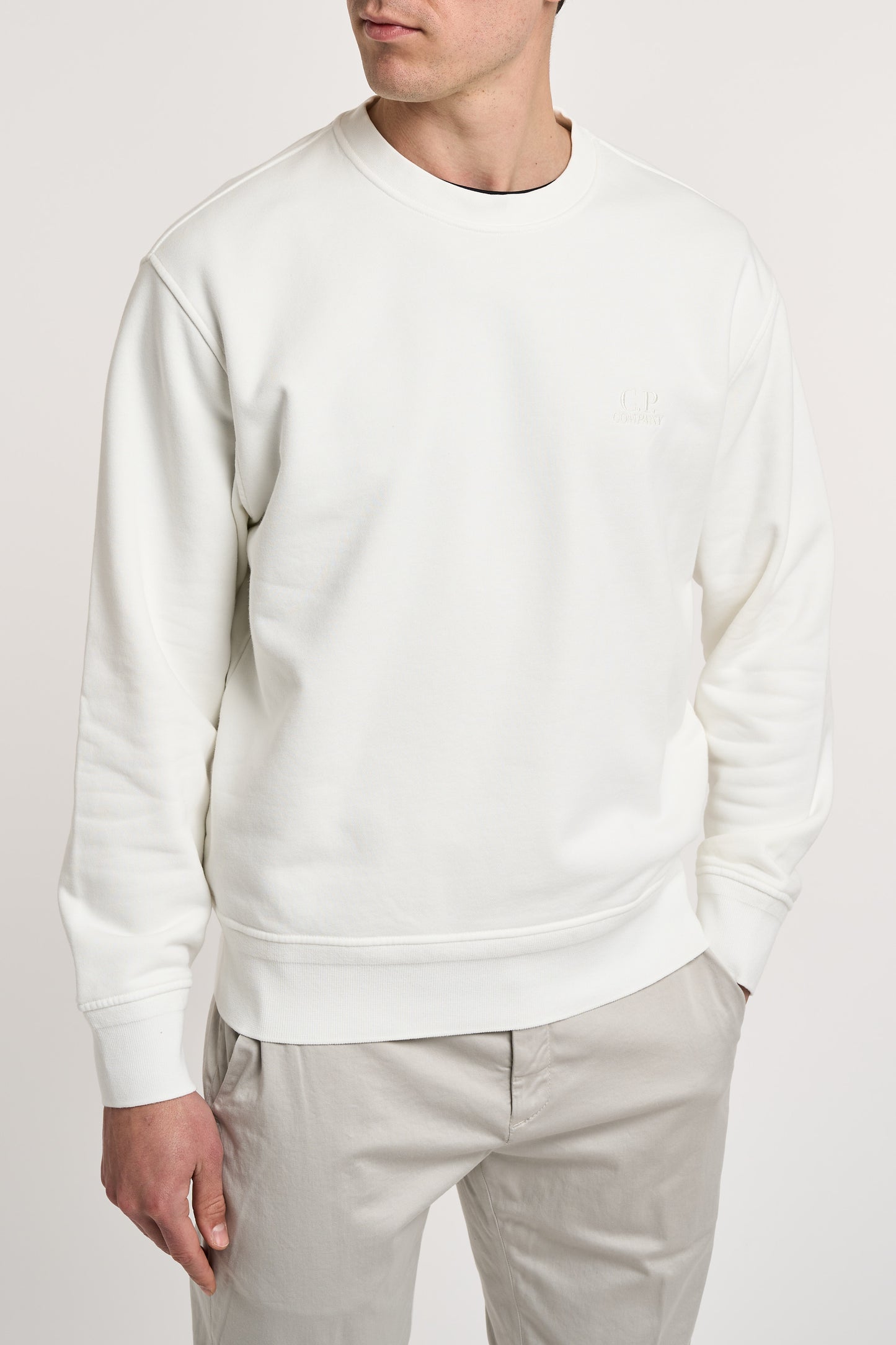  C.p. Company Multicolor Crewneck Sweatshirt 100% Co Bianco Uomo - 3