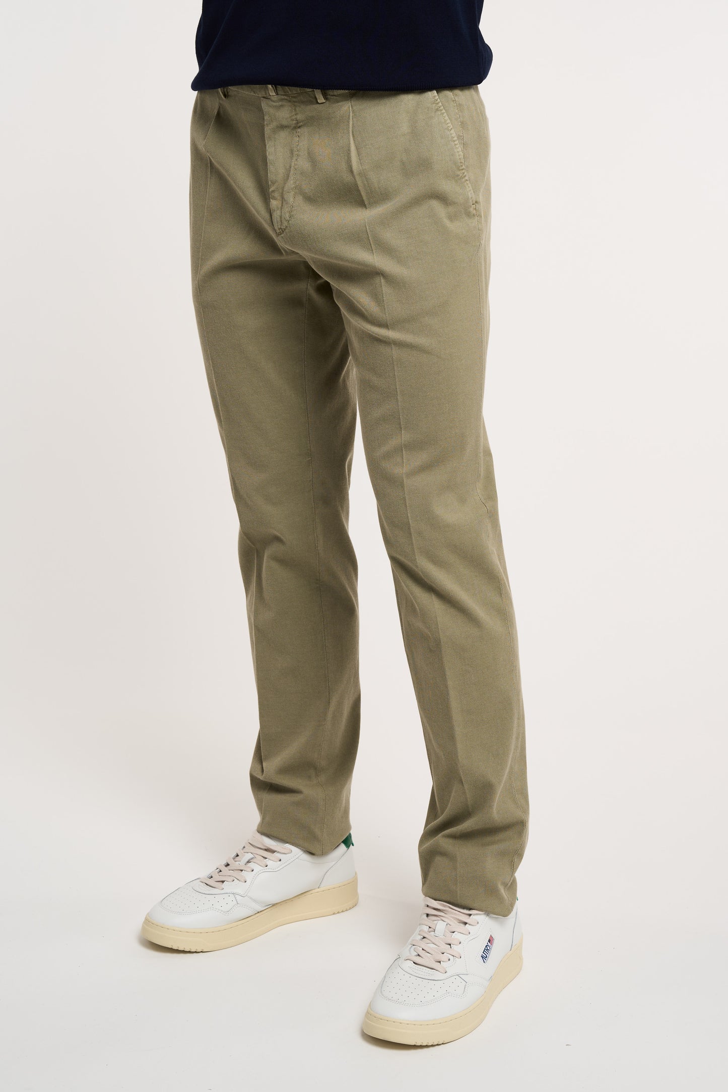  Santaniello Trousers 97% Co 3% Ea Multicolor Verde Uomo - 2