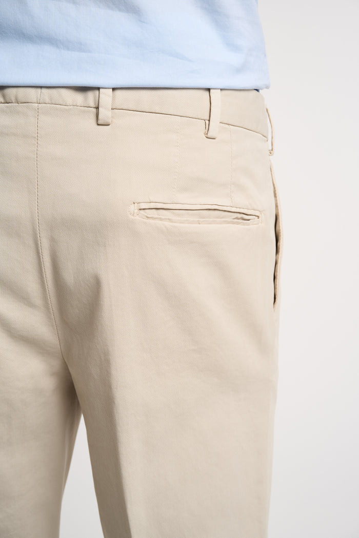 Devore Pantalone Pence In Cotone/seta/elastan Grigio Beige Uomo - 6