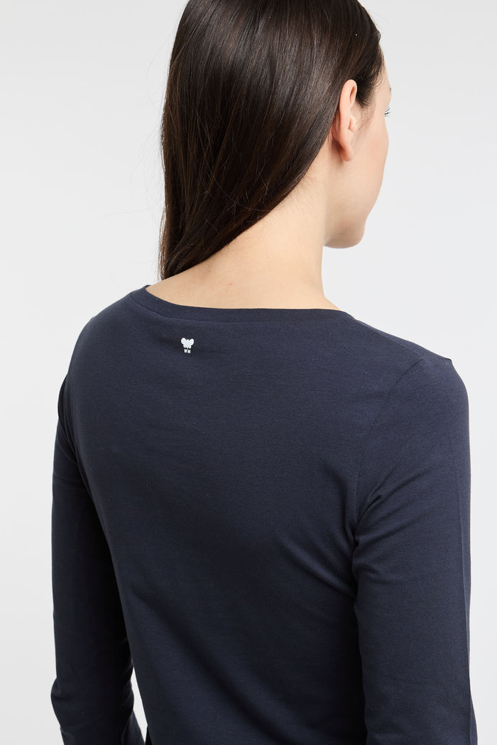  Max Mara Weekend T-shirt 34 Blu In Cotone/elastane Blu Donna - 5